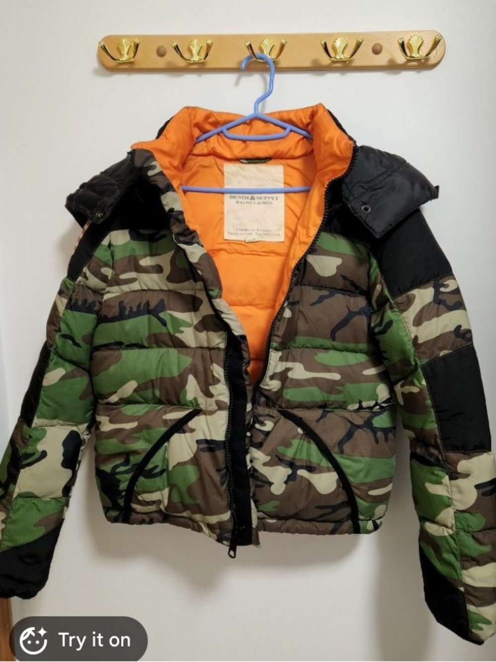 Ralph Lauren x Demin Supply Women’s Camo Puffer Jacket